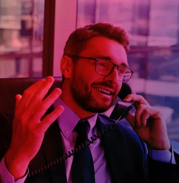 man explaining nbn assure