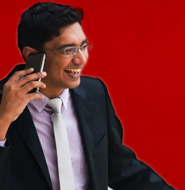 man using his mobile