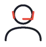 agent in a call icon